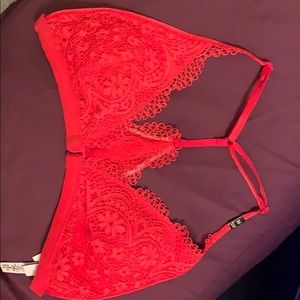 Victorias Secret Red Lace Racerback Bralette